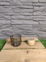 لیوان پیرکس دسته چوبی و ست های دیگر - تصویر 2