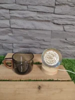 لیوان پیرکس دسته چوبی و ست های دیگر